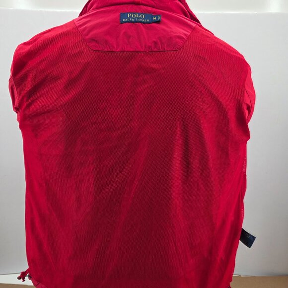 Polo Ralph Lauren Men's Red Hooded Pony Waterproof Rain Jacket Full Zip  Medium - Picture 10 of 15